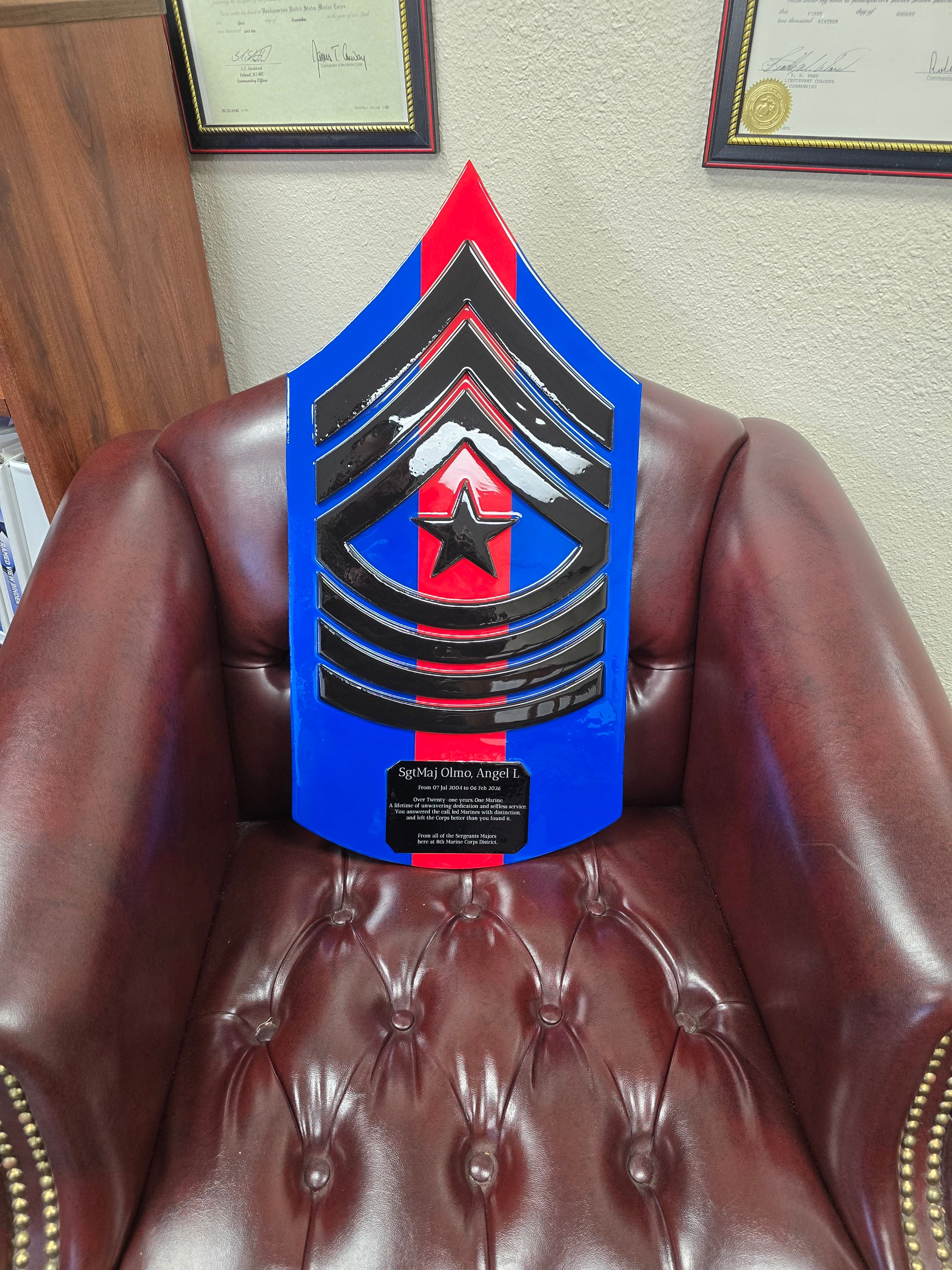 Custom made plaque